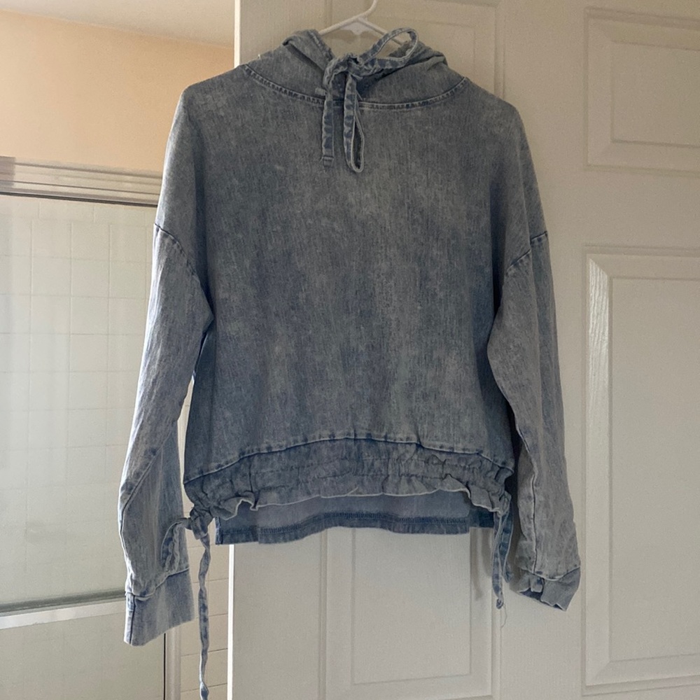 Denim long sleeve top